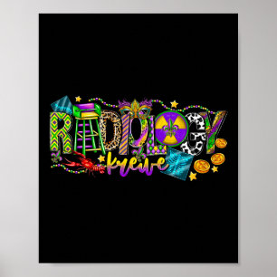 Affiche Radiologie Krewe Mardi Gras Rad Tech Radiologie
