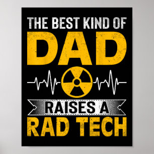 Affiche Radiologie Le papa de Xray Tech Le meilleur papa d