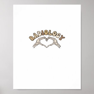 Affiche Radiologie Squelette Coeur Mains Classique