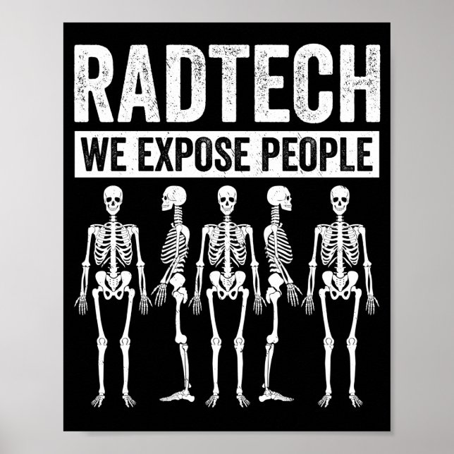 Affiche Radiologue Joke Radiology Hummor Rad Tech (Devant)