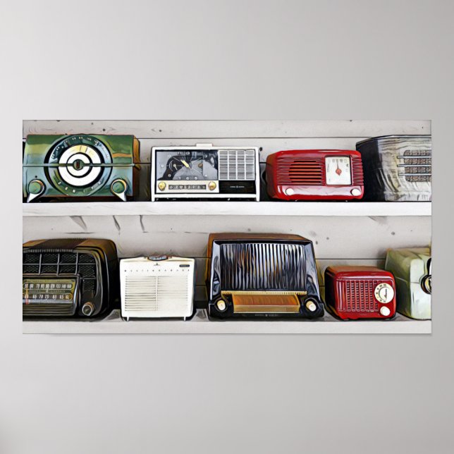 Affiche Radios vintages (Devant)