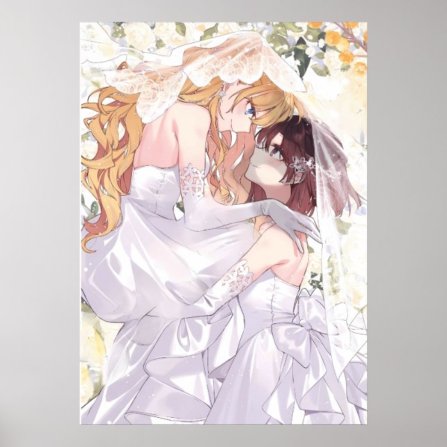 Affiche Rae et Claire Mariage | WataOshi (Devant)