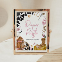 Raffin de Baby shower de lessive Western Cowgirl