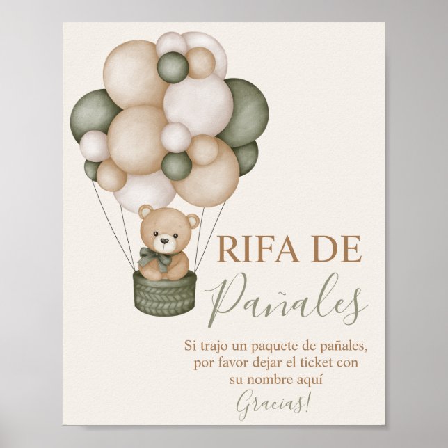 Affiche Raffin de couche d'ours en peluche (Devant)
