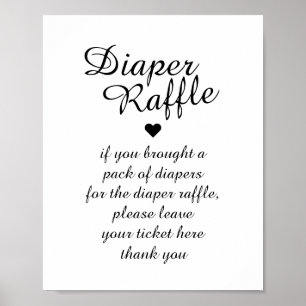 Affiche Raffle de couches noires et blanches