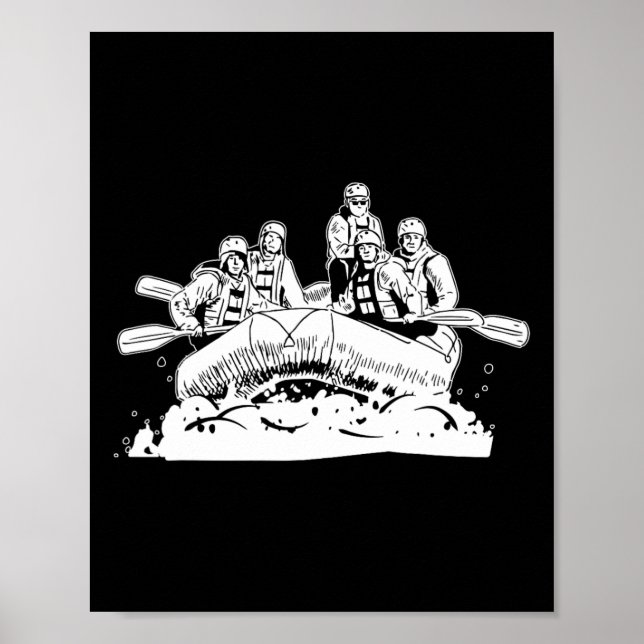 Affiche Rafting - Bateau Raquette d'eau blanche (Devant)