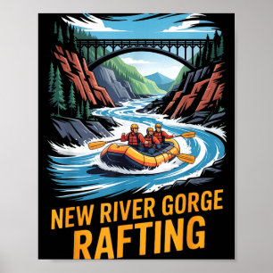 Affiche Rafting New River Gorge Kayak Eaux Vives Extérieur
