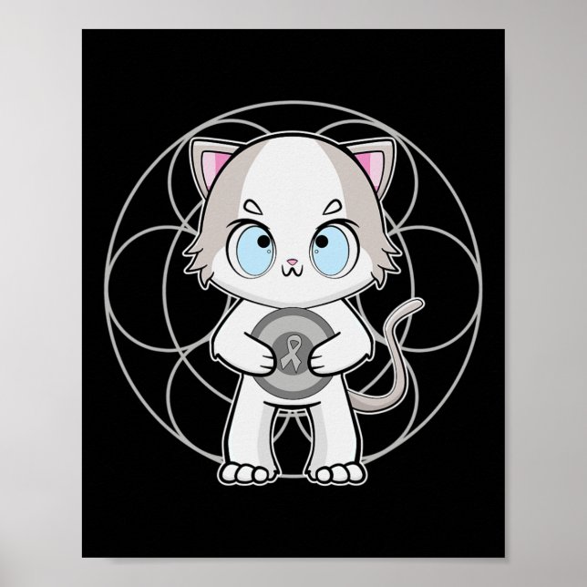 Affiche Ragdoll Chat Anime Kitten Dyslexie Sensibilisation (Devant)