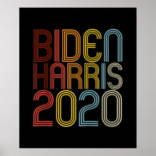 Affiche Raglan graphique Vintage rétro Biden Harris 2020