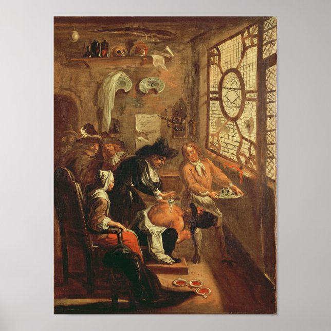 Affiche Ragotin traité avec un verre de cupping (Devant)