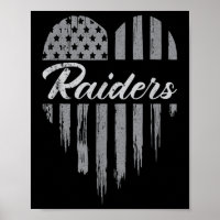 Raiders Nom de coeur Hommes Femmes Fille Enfant