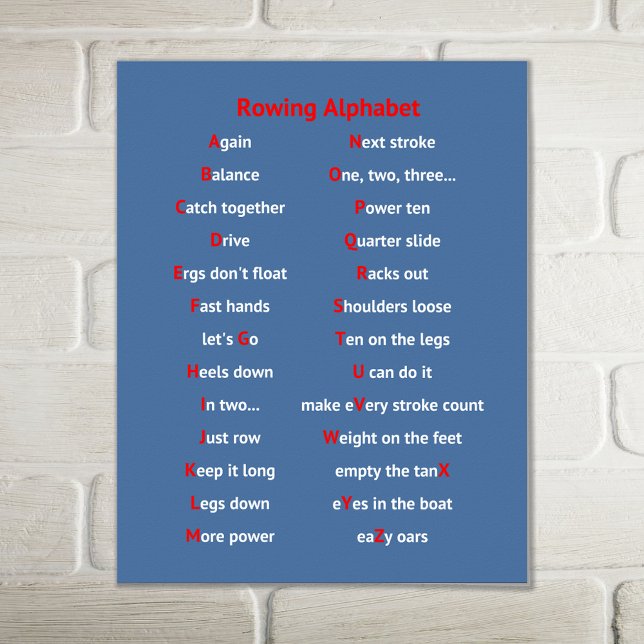 Affiche Railler amusant alphabet bleu sports (Créateur téléchargé)