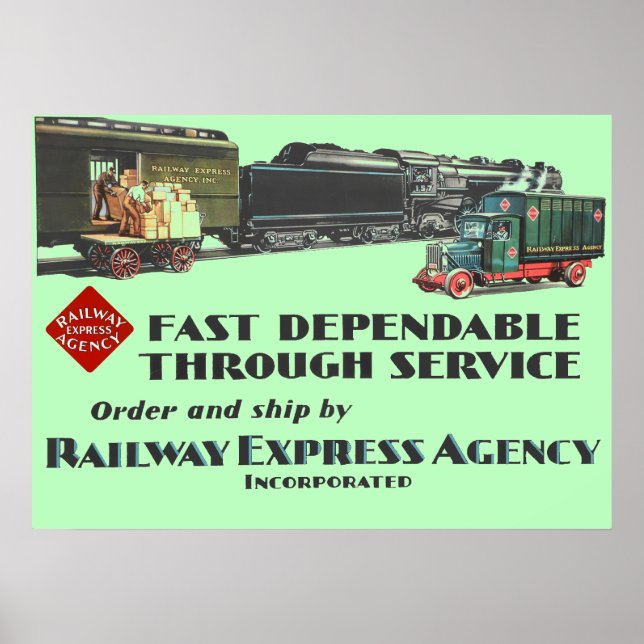 Affiche Railway Express Fast Dependable Service (Devant)