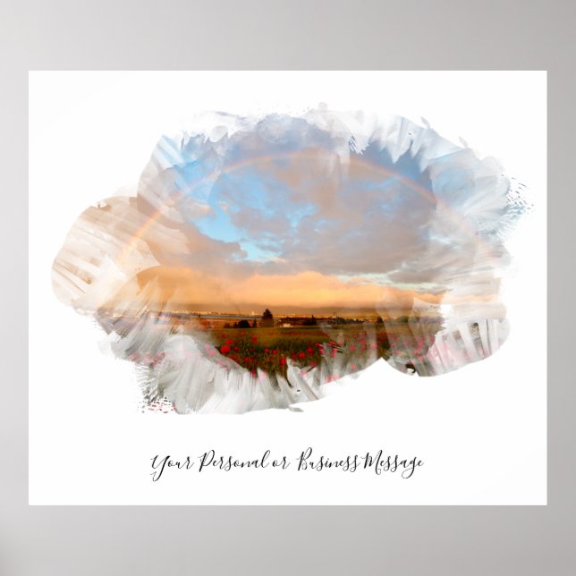 Affiche *~* Rainbow Beach Waves Ocean Artsy Floral AR11 (Devant)