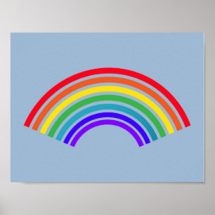 AFFICHE RAINBOW BLUE HAPPINESS