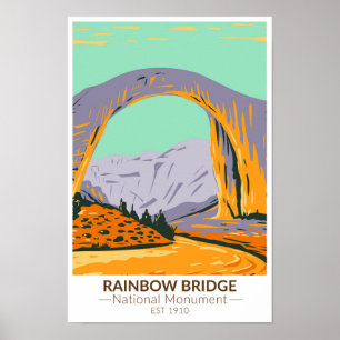 Affiche Rainbow Bridge National Monument Utah Vintage