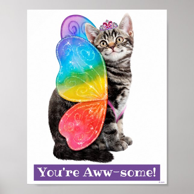 Affiche Rainbow Butterfly Princess Kitten (Devant)