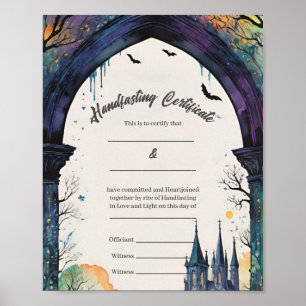 Affiche Rainbow Castle Garden Path Handfasting Certificate