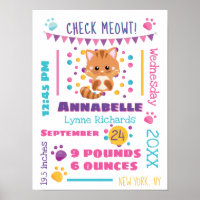 Rainbow Confetti Cute Kitty Chat Baby Statistiques