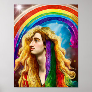 Affiche Rainbow Deity Homme Of All love Imaginaire Art