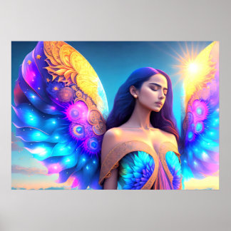 Affiche Rainbow Dream Angel Souvenir PROPRE ART