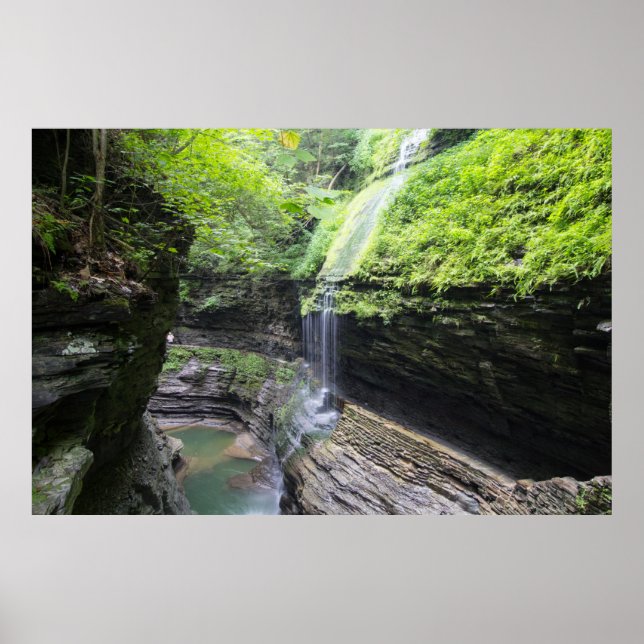 Affiche Rainbow Falls, Watkins Glen, NY (Devant)