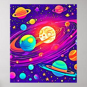Affiche Rainbow Galaxy : Cartoon Fun