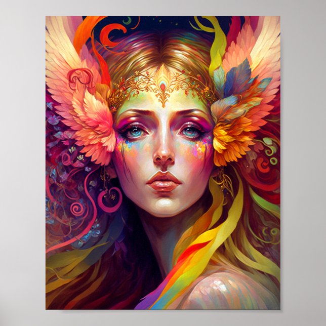 Affiche Rainbow Goddess Imaginaire Art (Devant)
