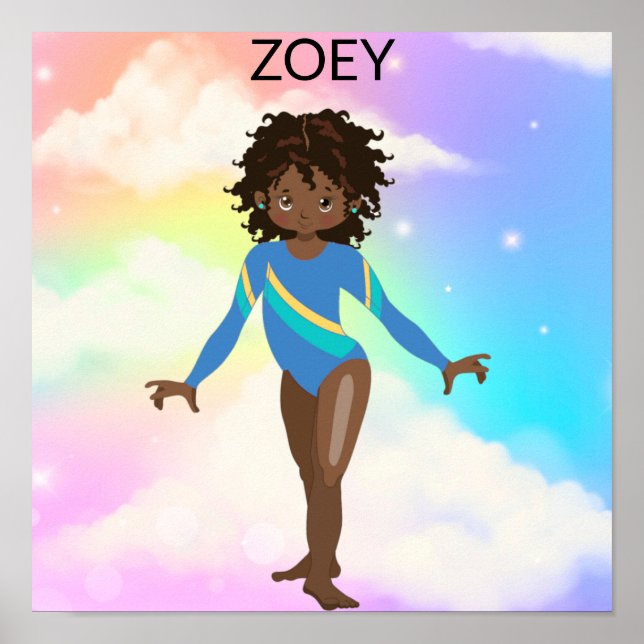 AFFICHE RAINBOW GYMNASTICS GYMNAST  (Devant)