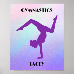 Affiche RAINBOW GYMNASTICS GYMNAST Personnalisé