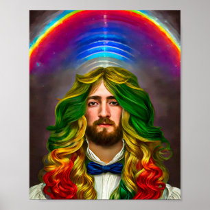Affiche Rainbow Hair Man Of Love Imaginaire surréaliste LG