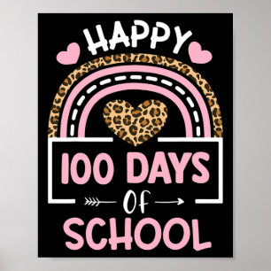 Affiche Rainbow Happy 100th Day School Cute 100 Days Ensei