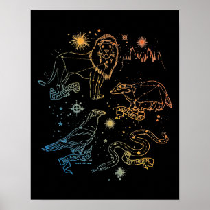 Affiche Rainbow HOGWARTS™ Houses Constellations