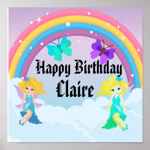 Affiche Rainbow Joyeux anniversaire