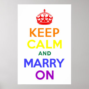 Affiche Rainbow Keep Calm and Marry On