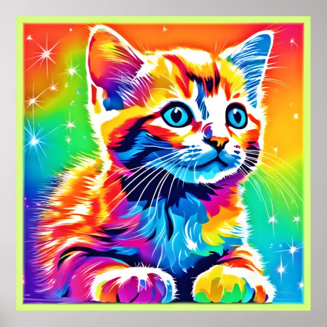 Affiche Rainbow Kitten Dreams (Devant)