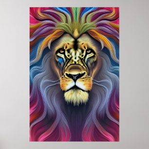 Affiche Rainbow Lion Mane