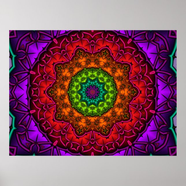 Affiche Rainbow Mandala (Devant)