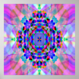 Affiche Rainbow Mandala...
