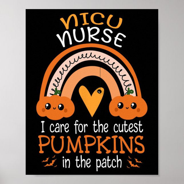 Affiche Rainbow Nicu Nurse Citrouilles Cutest Dans Le Patc (Devant)