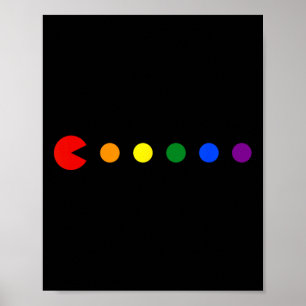 Affiche Rainbow Polka Gay pride Mois Lgbtq Ally