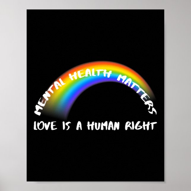 Affiche Rainbow Pride LGBTQ - L'amour est un droit humain (Devant)