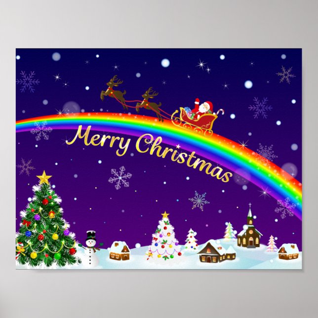 Affiche Rainbow Santa Claus (Devant)