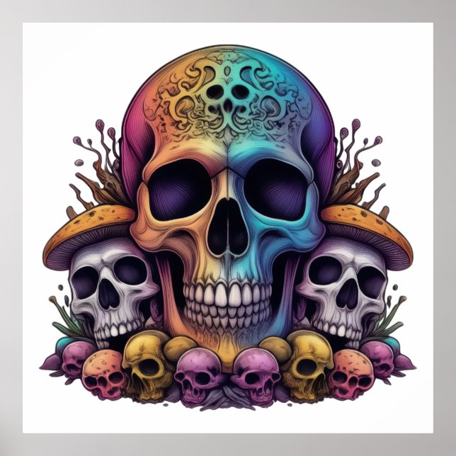 Affiche Rainbow Skull Garden (Devant)