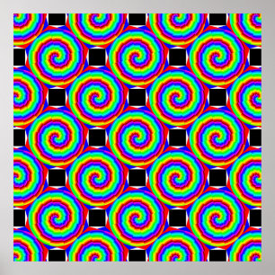 Affiche Rainbow Spiral par Kenneth Yoncich