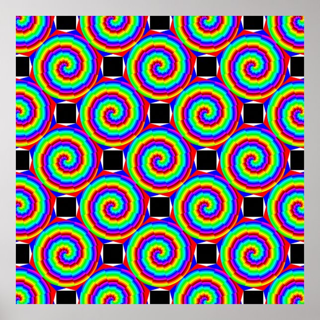 Affiche Rainbow Spiral par Kenneth Yoncich (Devant)