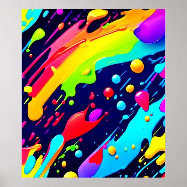 Affiche Rainbow Splash Art (Devant)
