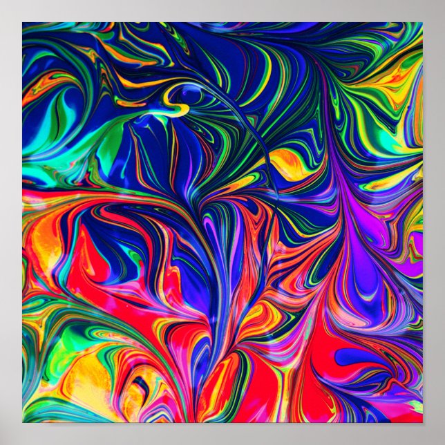 Affiche Rainbow Swirl Trippy Glow Stick (Devant)
