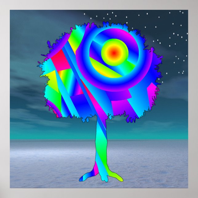 Affiche Rainbow Tree (Devant)