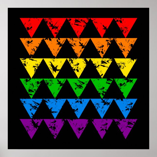 Affiche Rainbow Triangles - personnaliser ! (Devant)